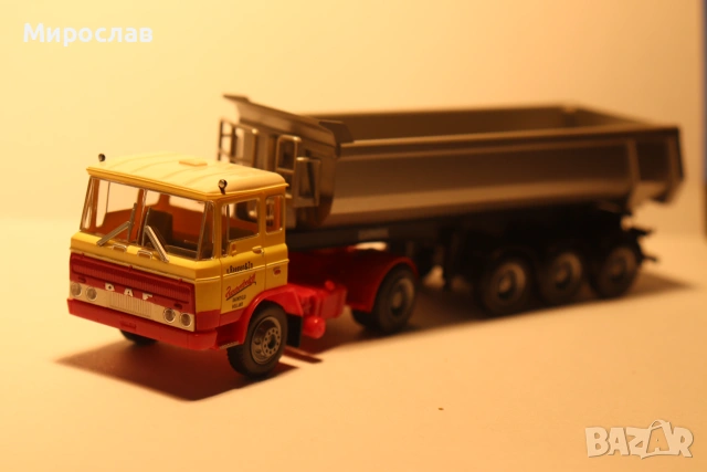HERPA H0 1/87 DAF ГОНДОЛА РЕМАРКЕ САМОСВАЛ КАМИОН МОДЕЛ, снимка 2 - Колекции - 55077696