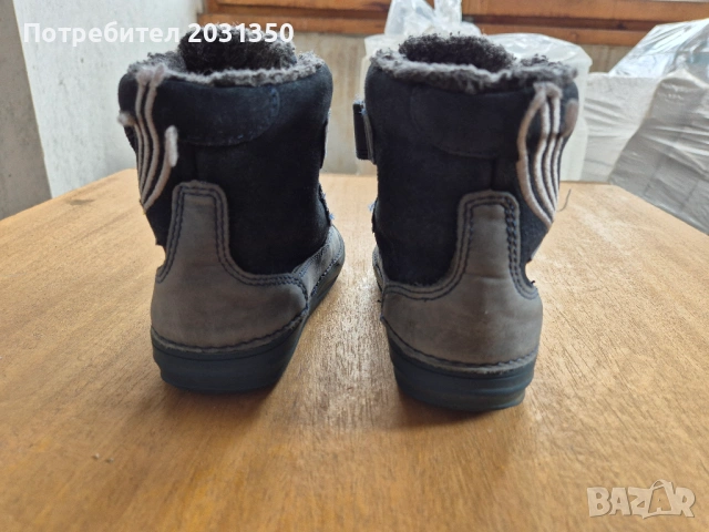 детски кожени боти DDStep № 23-кралско синьо със самолет, снимка 3 - Детски боти и ботуши - 54552250