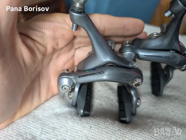 Ретро Шосейни Челюсти Shimano 600 Tricolore, снимка 2 - Части за велосипеди - 55665845