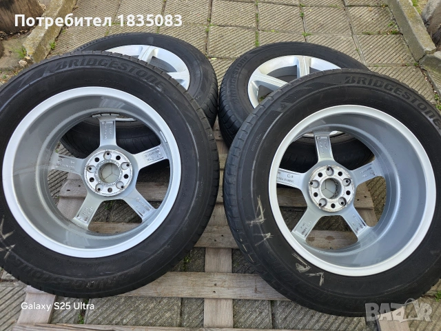 Лети джанти 17ки 5х112 Mercedes + зимни гуми 215/65/17 Bridgestone, снимка 11 - Гуми и джанти - 54439726