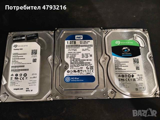HDD 1TB  без лоши сектори Различни видове