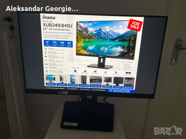 Монитор iiyama ProLite XUB2493HSU 24” Full HD IPS, снимка 2 - Монитори - 54722975