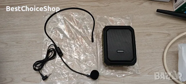Персонален усилвател на глас - мегафон 18W Bluetooth презареждаем със слушалка с микрофон, снимка 3 - Слушалки и портативни колонки - 55327938
