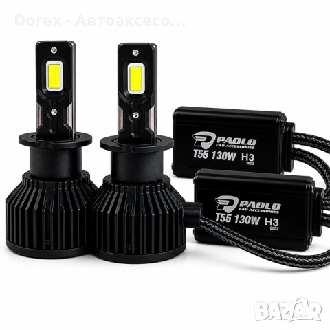 Крушки диодни H3 / T55 - 130W - 12/24V, снимка 2 - Аксесоари и консумативи - 54968701