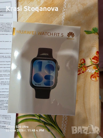 HUAWEI WATCH FIT 5 + Гаранция, снимка 3 - Смарт часовници - 55149761