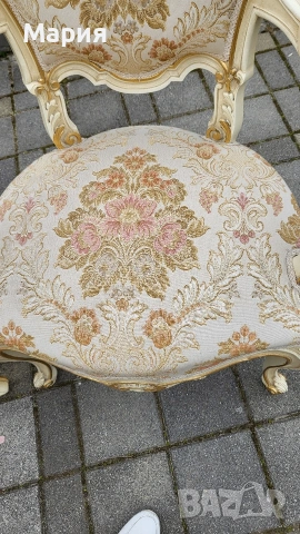 Красива барокова пейка и стол, снимка 6 - Столове - 54234144