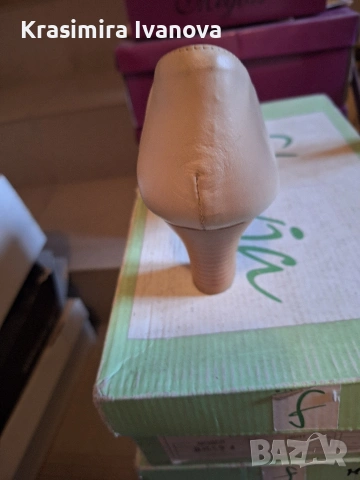 нови обувки естествена кожа цвят беж , снимка 4 - Дамски обувки на ток - 54209624