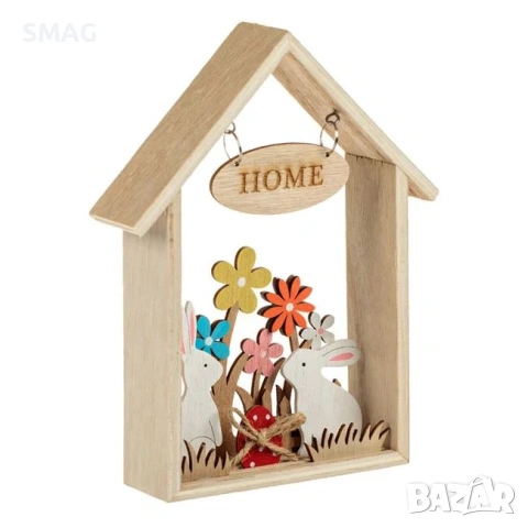 Дървена къщичка с оградка заек 20СМ_1173512
