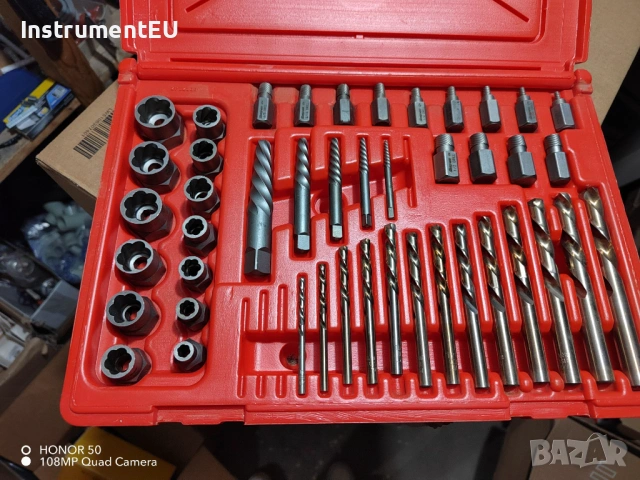 Професионален комплект за изваждане на скъсани болтове и шпилки марка Snap-on