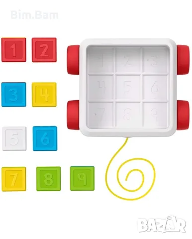 Бебешка количка с кубчета за дърпане Fisher Price, снимка 3 - Образователни игри - 55408850
