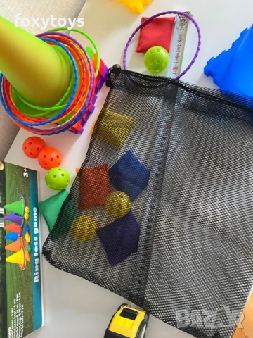 Детски комплект - Игра за хвърляне - конуси, топки, обръчи, торбички. Kruzzel 26514 , снимка 9 - Образователни игри - 54192365