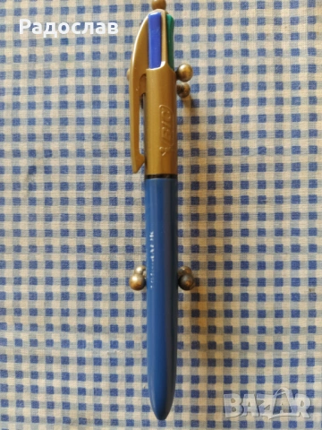 стара френска 4-цветна химикалка BIC, снимка 4 - Ученически пособия, канцеларски материали - 54463940
