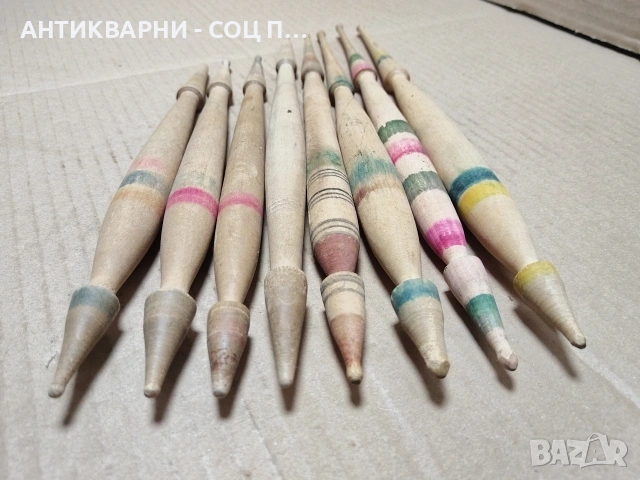 Комплект Стари Соц Дървени Вретена За Прежда. / НОМЕР 1505., снимка 3 - Антикварни и старинни предмети - 55281666
