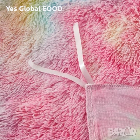 Плюшен спален комплект 220x240см Rainbow Pink, снимка 4 - Спално бельо - 54923798