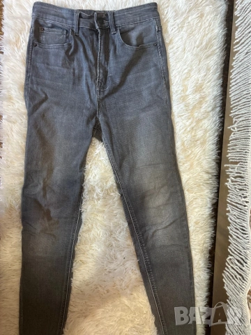 Изчистени сиви дънки , снимка 3 - Дънки - 54359608