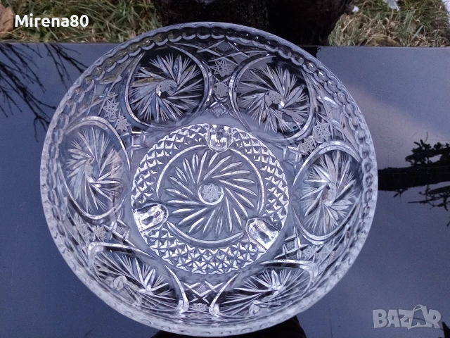 Полска кристална купа, снимка 6 - Антикварни и старинни предмети - 55073253