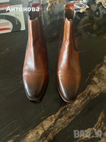 Прекрасни боти от естествена кожа в светло кафяв цвят с интересен червен акцент., снимка 2 - Дамски боти - 54015250