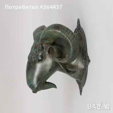 Голяма бронзова глава на елен, фонтан-чешма  от „Арт Галерия“, снимка 2 - Декорация за дома - 55473499