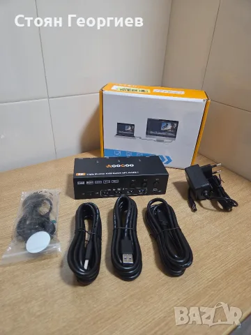 KVM303DH KVM превключвател, HDMI-съвместим, 3 входа и 3 изхода, 8K@60Hz, 4K@144Hz, троен монитор , снимка 2 - Суичове - 55670551