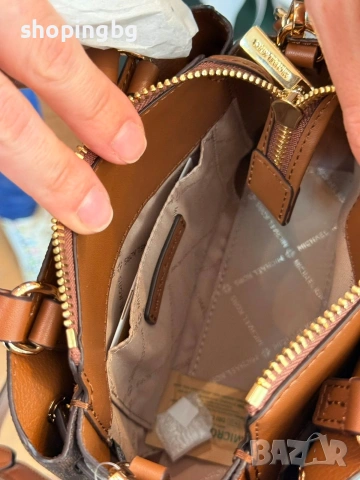 Дамска чанта Michael Kors REED Brown, снимка 6 - Чанти - 54764571
