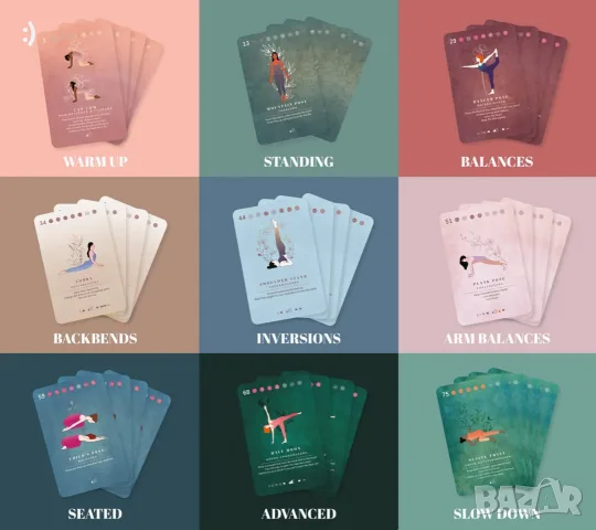 Карти за йога PlayPauseBe Yoga Cards , снимка 5 - Други - 55382428
