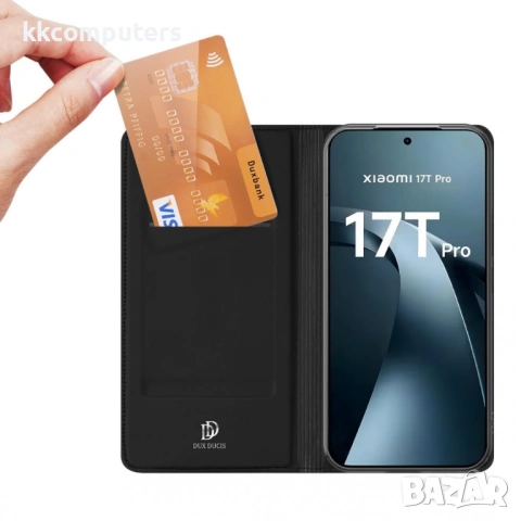DUX DUCIS Skin Pro Кожен Калъф Тефтер със Скрийн Протектор за Xiaomi 17T Pro – 3 цвята, снимка 4 - Калъфи, кейсове - 54864205