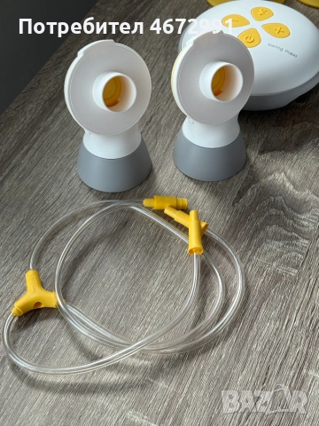 Двойна дифузна помпа за кърма Medela Swing Maxi + подарък аксесоари, снимка 3 - Помпи за кърма - 55151060