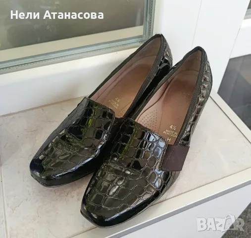 Обувки Ara-черен лак с нисък ток, снимка 4 - Дамски ежедневни обувки - 52394001