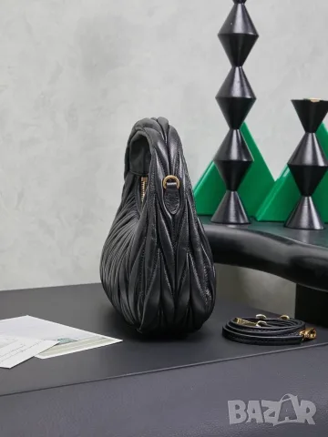 Miu Miu Wander Matelassé Bag – Black, снимка 4 - Чанти - 55417282
