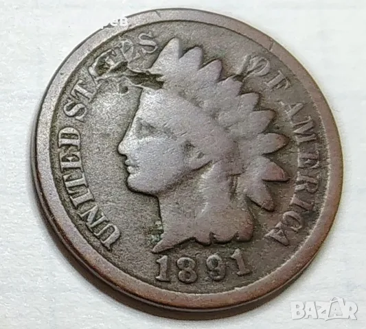 Лот от 6 бр. стари американски монети 1 цент (Indian Head Cent) – 1887-1898 г