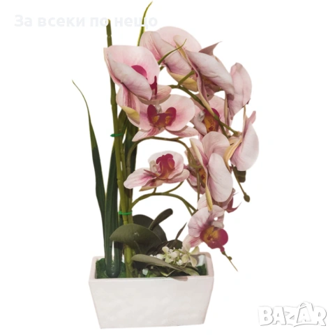 Изкуствена орхидея в бяла кашпа, 4 цвята Код P2183, снимка 5 - Изкуствени цветя - 54176574