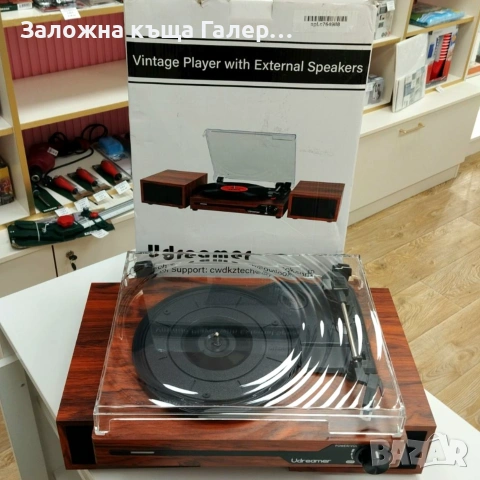 Грамофон с външни високоговорители Udreamer, снимка 2 - Грамофони - 55233312