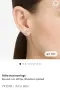 Обеци Swarovski Stilla stud earrings Round cut, White, Rhodium plated, снимка 4