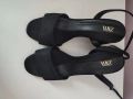 Черни велурени сандали с дебел ток 39 номер , снимка 1