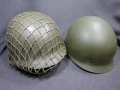 СТАРА ВОЕННА КАСКА M1 ОТ 2 ЧАСТИ И МАСКИРОВЧНА МРЕЖА, снимка 1