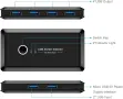 GeekerChip USB 3.0 Switch 2 към 4, KVM USB суич за 2 компютъра, 5Gbps, с 2 USB кабела, снимка 3