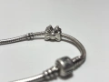 Оригинална Сребърна Гривна PANDORA с 2 броя Талисмани-20,44 грама, снимка 6