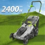 Мощна електрическа косачка за трева 2400W – 50 литра кош и 5 степени на косене, снимка 4