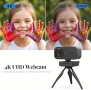 Нова Компютърна уеб 4K UHD Webcam с Микрофон USB Камера за Стрийминг Zoom Teams, снимка 2