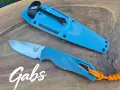 Фиксиран нож Benchmade Water Intersect 18050,Magna Cut,Depth Blue Santoprene, снимка 7