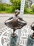 Чифт Луксозни Бронзови Танцьорки (31 см, 4 кг) – Подпис Preiss – Арт Деко, снимка 4