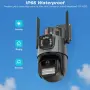 Двойна Smart WiFi безжична IP 6MPX камера 15108 + Подарък Карта памет HIKSEMI NEO 64GB , снимка 3