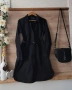 Черна рокля тип риза памучна материя ASOS, снимка 2