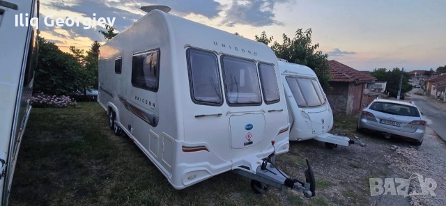 Каравана Bailey Unicorn-Alu-tech-bodyshell/КЛИМАТИК/TV/Голям хладилник/Душ кабина/Не гние/Като нова , снимка 2 - Каравани и кемпери - 55150688