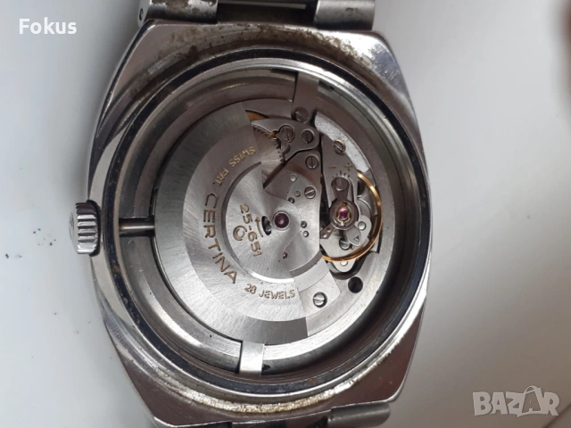 Колекционерски мъжки часовник Certina автомат - работи, снимка 4 - Антикварни и старинни предмети - 54070627