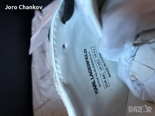 Чисто нови бели мъжки обувки KARL LAGERFELD, size 44, снимка 8 - Маратонки - 55625767