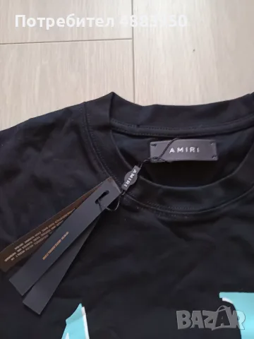 Тениска Amiri черна, снимка 2 - Тениски - 55331157