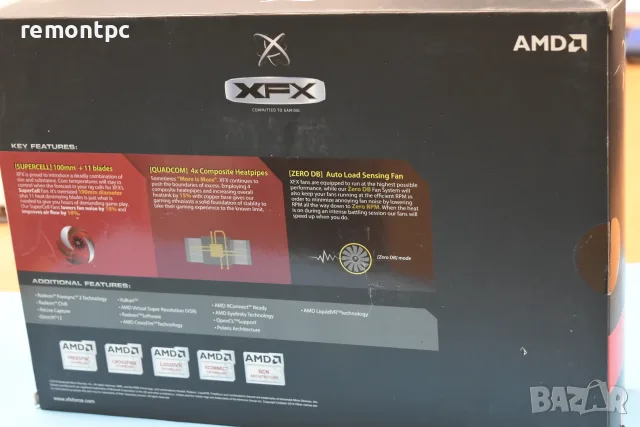 Видео карта 8 GB XFX Radeon RX 580 GTS 8GB XXX Edition в кутия, снимка 4 - Видеокарти - 55652567