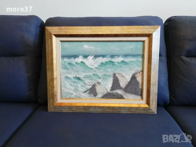 Картина-"Море"-Д.Манолов, снимка 4 - Картини - 48286359