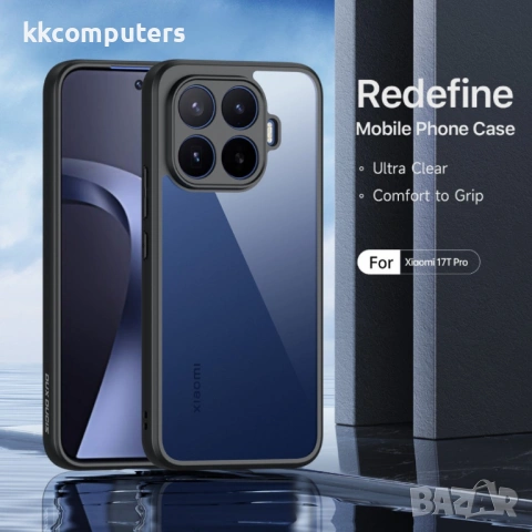 DUX DUCIS Aimo Series Прозрачен Калъф със Скрийн Протектор за Xiaomi 17T Pro – Черен, снимка 3 - Резервни части за телефони - 54846720